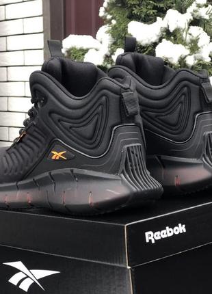 Зимові кросівки reebok kinetica black orange4 фото