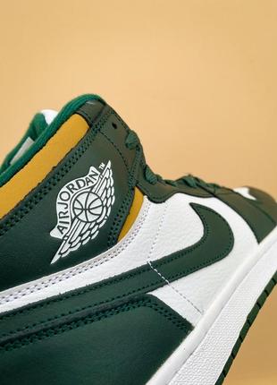 Мужские высокие кожаные кроссовки с мехом nike air jordan 1 mid sonics#найк5 фото