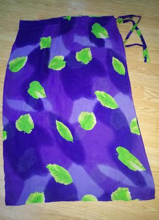 Шифонова пляжна спідниця на зав'язках