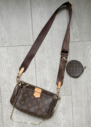 Сумка люкс бренд lv multi pochette3 фото