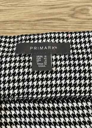 Шикарная юбка с принтом в гусиную лапку primark2 фото