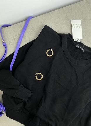 Базовий, чорний светр zara