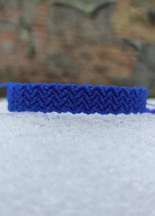 Чоловічий браслет ручного плетіння макраме "протей" charo daro (синій)3 фото
