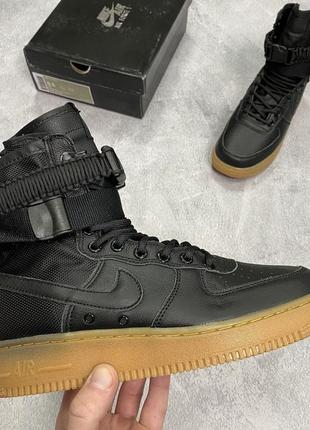 Дитячі високі кросівки nike air force 1sp black3 фото