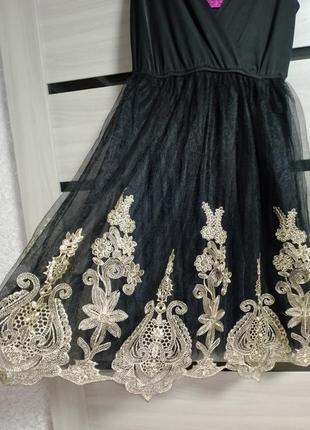 Сукня святкова  вечірня коктельна з вишивкою2 фото