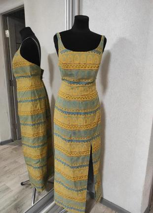 Вінтажна сукню плаття paule vasseur з розрізом