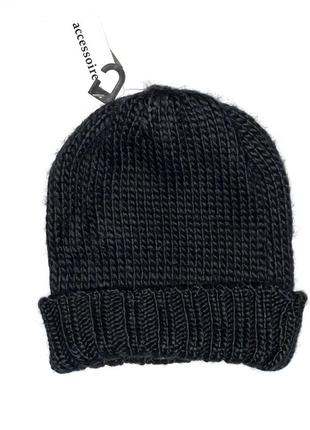 Шапка для дівчини чорного кольору, в‘язана /бренд: с&а /розмір: one  size.