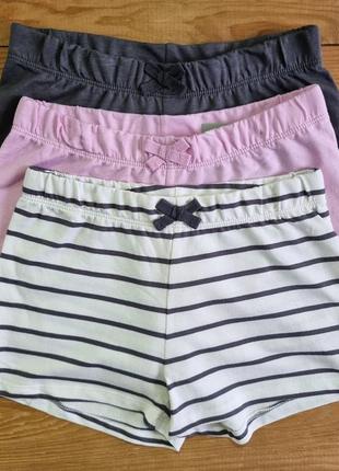 Комплект шортів для дівчинки, зріст 134, колір сірий, рожевий, молочний3 фото
