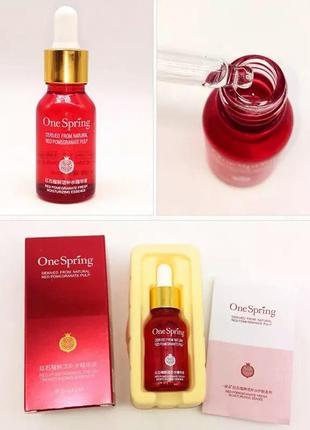 Сироватка з гранатом і гіалуронової кислотою one spring pomegranate red, есенція для обличчя