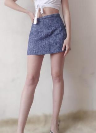 Твідова міні спідниця