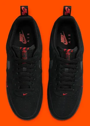 Оригінальні кросівки nike air force 1 low multi-swoosh black orange | dz4514-001