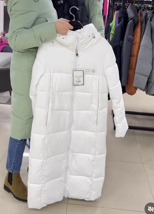 Новий білий пуховик куртка зимова пальто зима1 фото