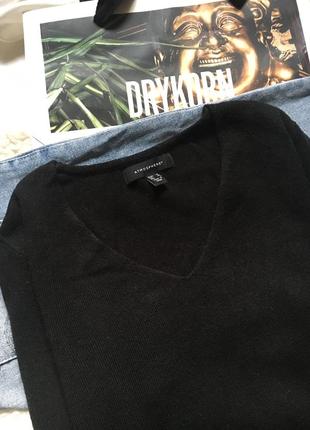 Классический черный свитер/джемпер с v- вырезом atmosphere5 фото