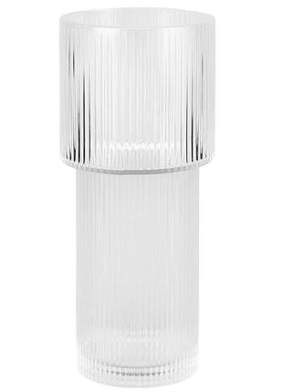 Декоративная стеклянная ваза "грациозность", большая 14,5 х 29 см1 фото