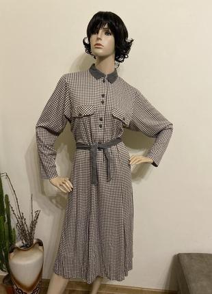 Вінтажна французька сукня сорочка  з вовною devrernois плаття платье рубашка винтаж шерсть