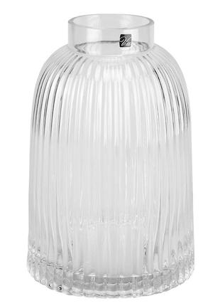 Маленька стильна вазочка, пляшечка, флакон "елегантність" (велика) прозора 24 см
