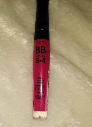 Bourjois, bb gloss. блиск для губ №01 відтінок.