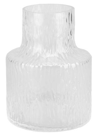 Декоративна скляна ваза "витонченість", вузька шийка 17 х 21 см
