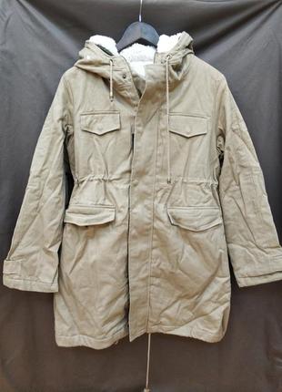 Модная куртка  парка съемная меховая подстежка2 фото