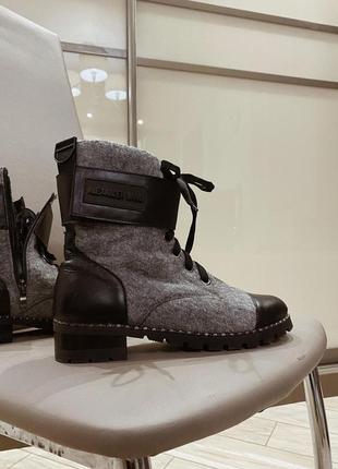 Чоботи шкіряні на овчині alexander wang (не оріг)3 фото