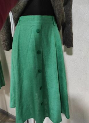 Оригінальна юбка кльош зелена вінтаж2 фото