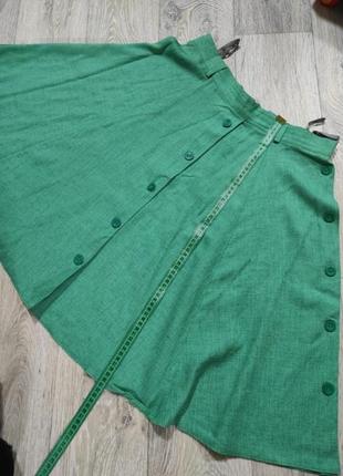 Оригінальна юбка кльош зелена вінтаж6 фото