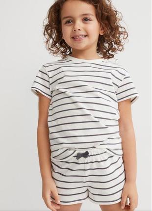 Комплект шортів для дівчинки, зріст 128, колір сірий, рожевий, молочний2 фото