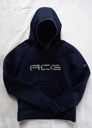Винтажное худи nike acg spellout center logo scuba / ninja hoodie vintage (идеальное состояние) неопрен флис