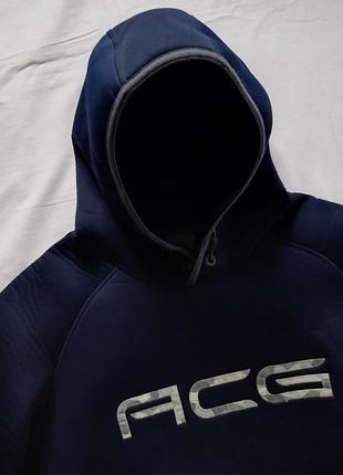Винтажное худи nike acg spellout center logo scuba / ninja hoodie vintage (идеальное состояние) неопрен флис 4