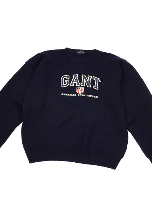 Gant big logo vintage wool мужской шерстяной свитер
