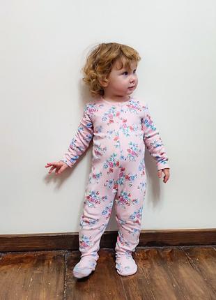Пижамка, слип в цветочек на девочку