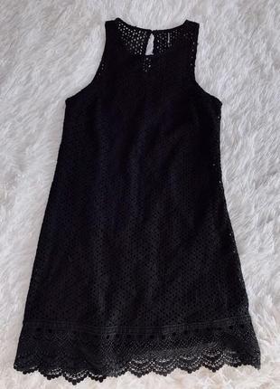 Чёрное кружевное платье stradivarius3 фото