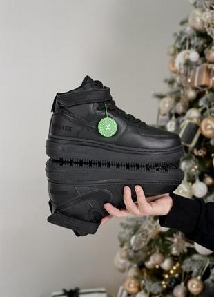 Чоловічі кросівки nike air force 1 high gore-tex winter black зима хутро знижка sale | smb6 фото