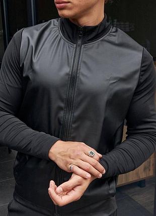 Шкіряний бомбер