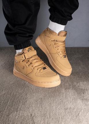 Зимние кроссовки nike air force 1 beige winter2 фото