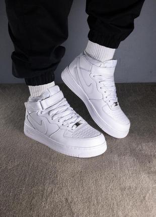 Зимние кроссовки nike air force 1 white winter2 фото