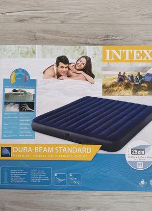 Intex надувной матрас 64755 (2) 183 x 203 x 25 см., двухместный, в коробке