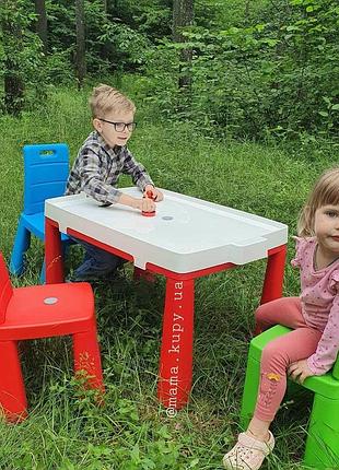 Детский столик тм "долони" + аэрохоккей 04580/2