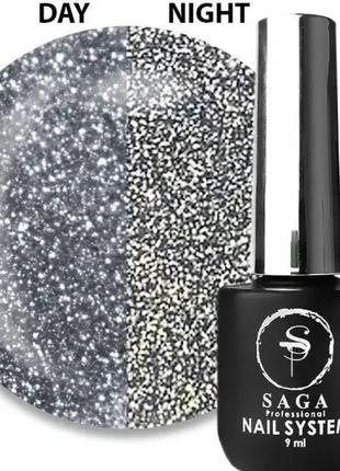 Светоотражающий гель лак saga professional fiery gel №01 8мл