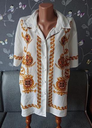Женская блуза в рисунок блузка блузочка большой размер батал 52/54