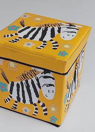 Коробка-органайзер kp30 ш 30*д 30*в 30  см. колір жовтий для зберігання одягу, взуття чи невеликих предметів