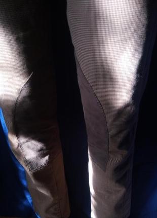 Осенние штаны брюки с леей в мелкую гусиную лапку3 фото