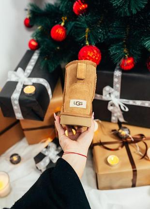 Угги, зимові чоботи❄ugg w classic mini chestnut2 фото