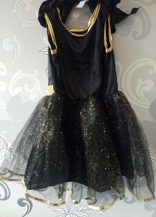 Пышное черное золотое платье ,новогодний, новорічний карновальный костюм на утренник2 фото
