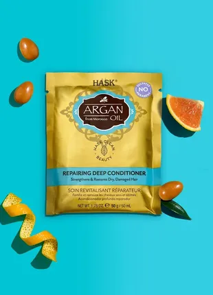 (ша) hask argan oil deep conditioner кондиціонер маска з аргановою олією і кератином6 фото