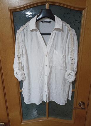 Блуза сорочка zara,p. s1 фото