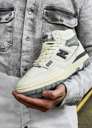 Кросівки високі нью баланс 650 демісезонні new balance 650 white grey, кроссовки нью баланс демисезонные высокие9 фото