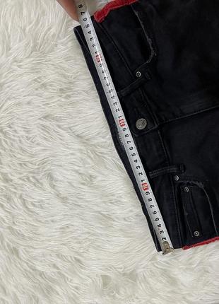Стильные черные джинсы zara с лампасами8 фото