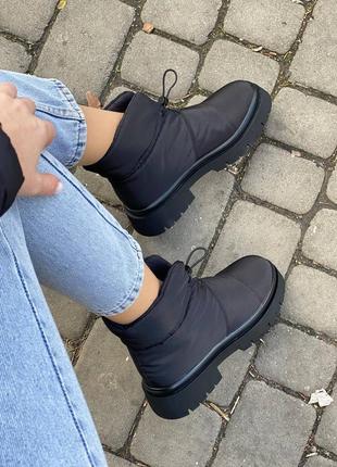 Дутики жіночі зимові чорні черевики4 фото