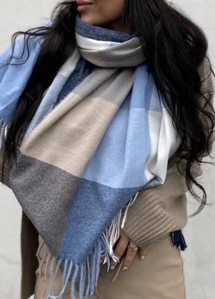 ❄️🤍теплий кашеміровий шарф/палантин ❄️🤍4 фото